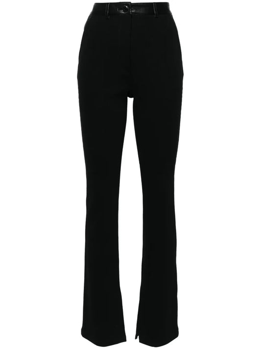 Slim-Leg Fine-Ribbed Trousers