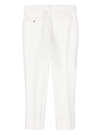 Cropped Slim-Cut Trousers