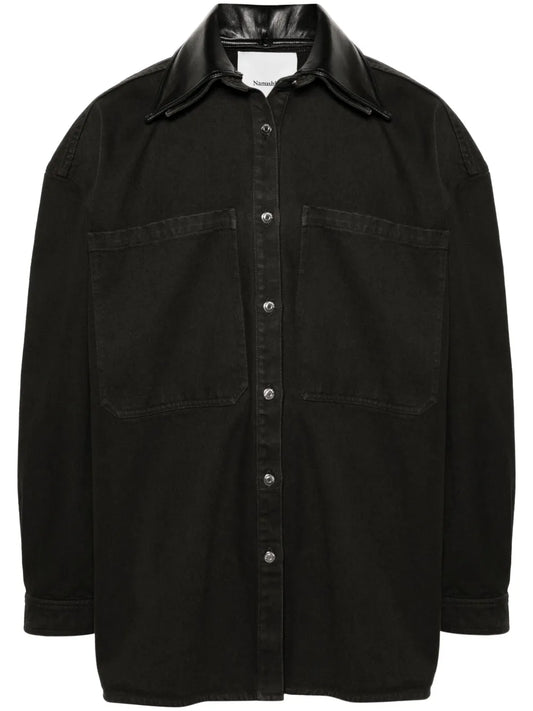 Detachable-Collar Denim Jacket