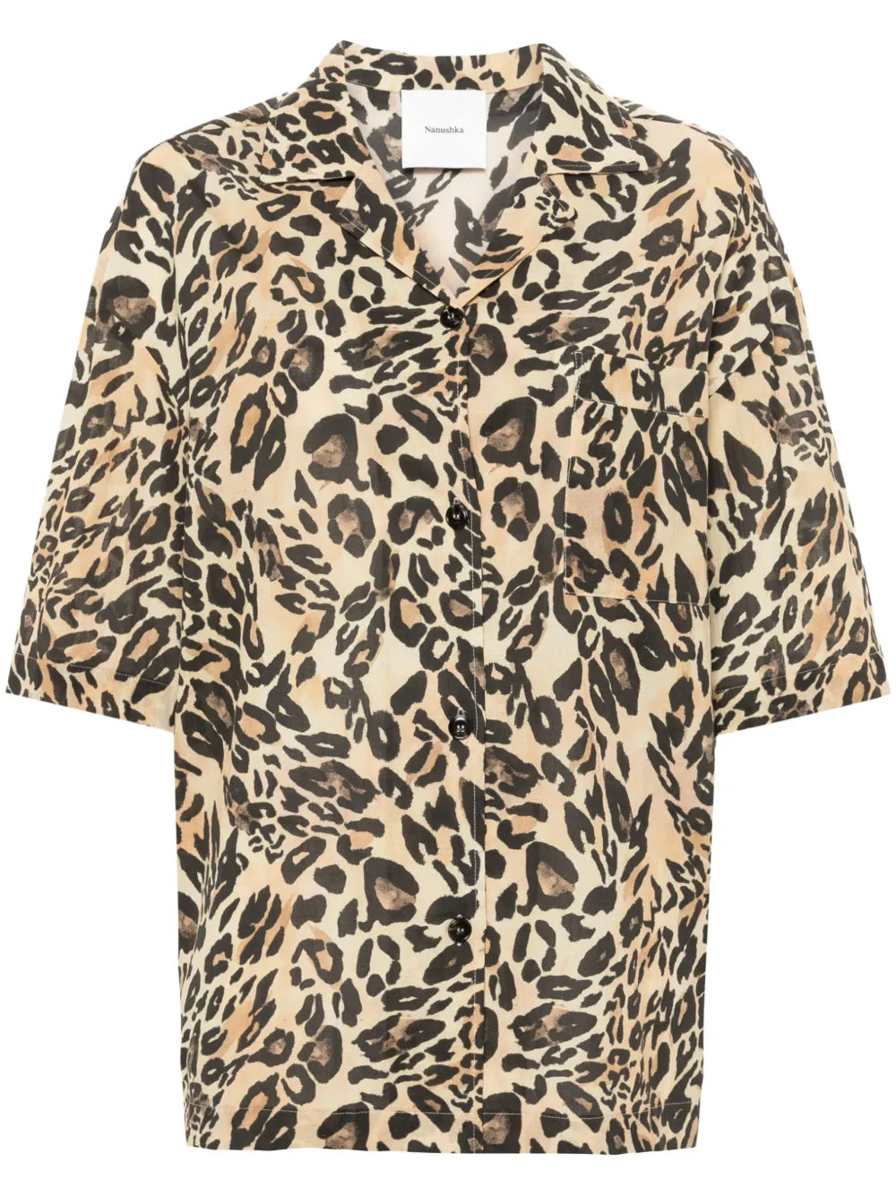 Leopard-Print Cotton Shirt