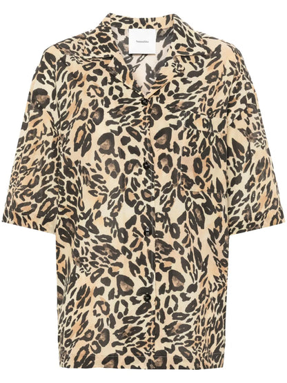 Leopard-Print Cotton Shirt