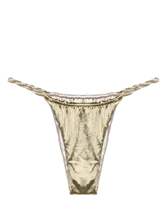 Braided-Straps Reversible Bikini Bottoms