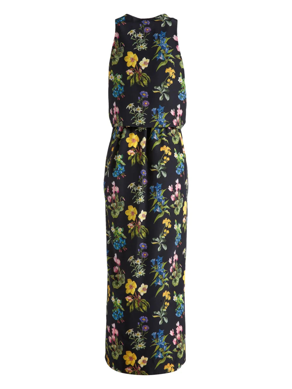 Floral-Print Silk Midi Dress