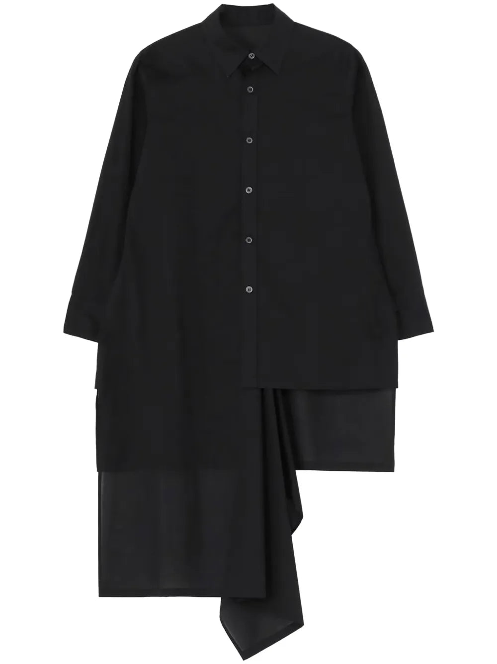 Layered-Design Cotton Shirt