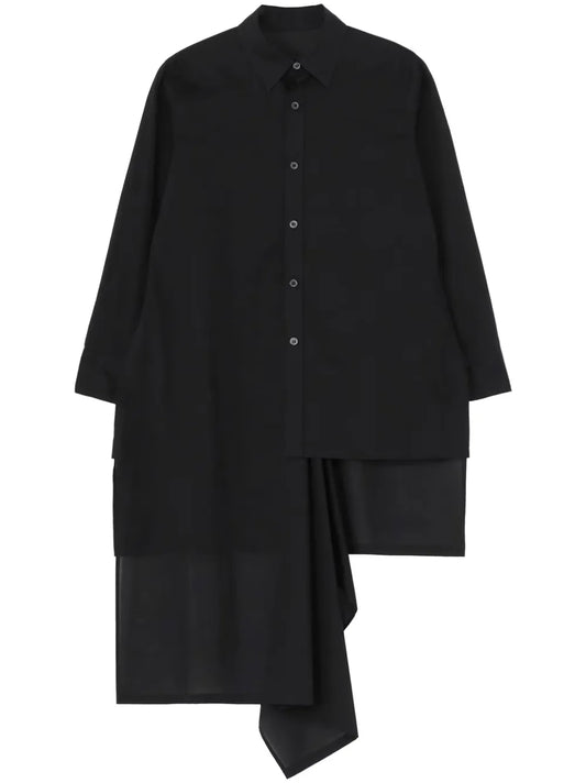 Layered-Design Cotton Shirt