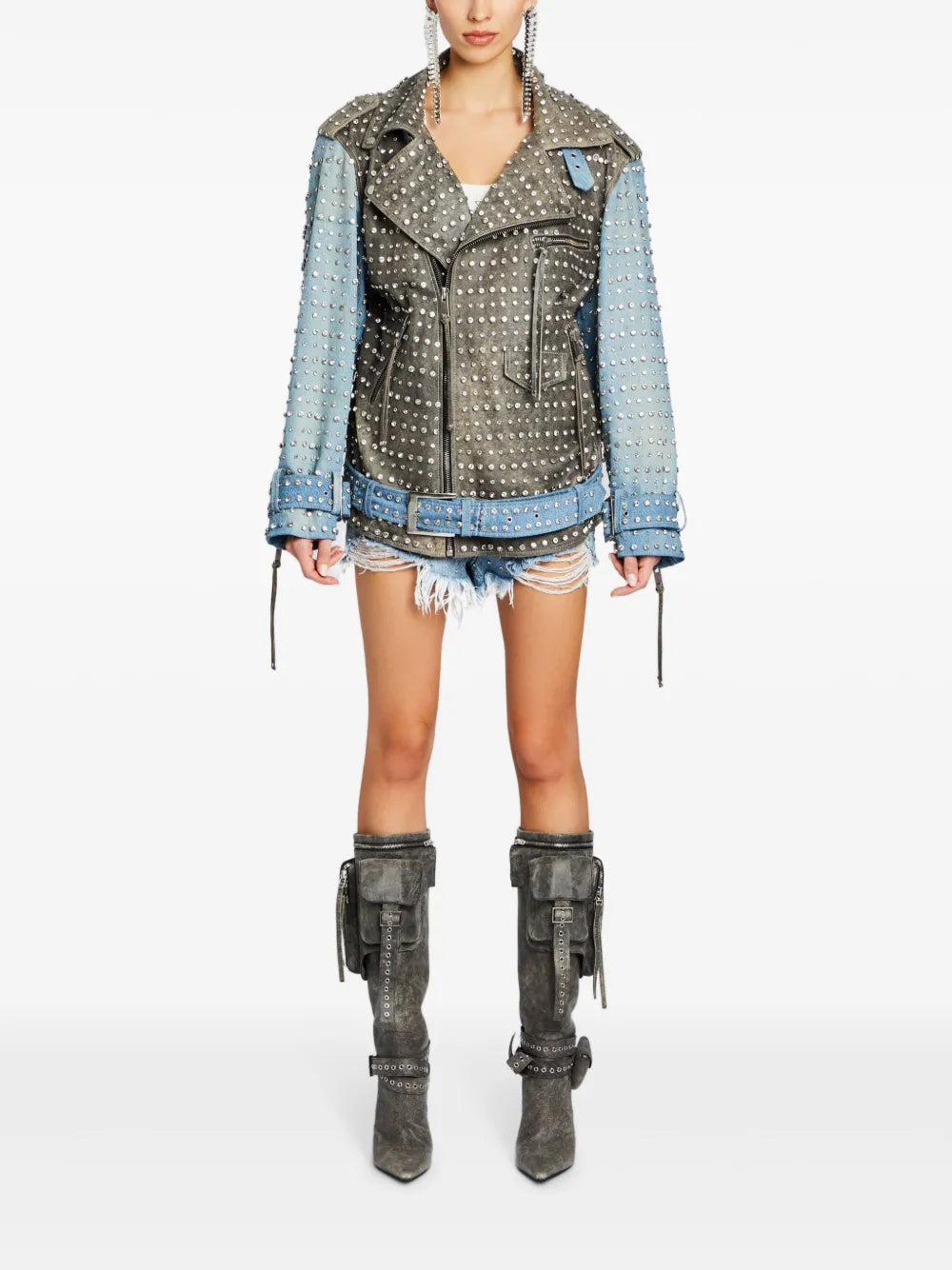 Rebel Rhinestone Denim Jacket