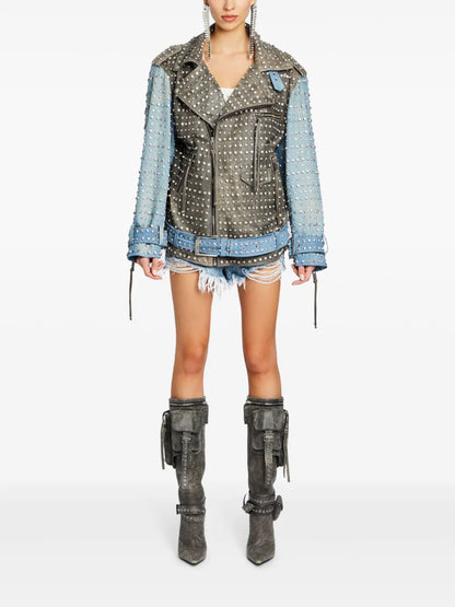 Rebel Rhinestone Denim Jacket