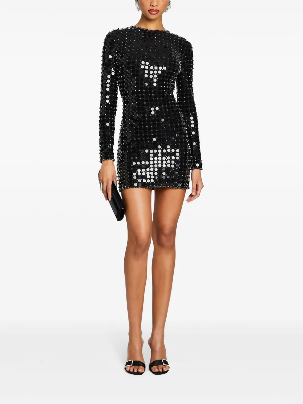 Loreen Embellished Long Sleeve Mini Dress