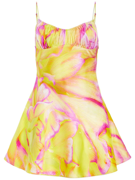Eden Silk Pattern Mini Dress