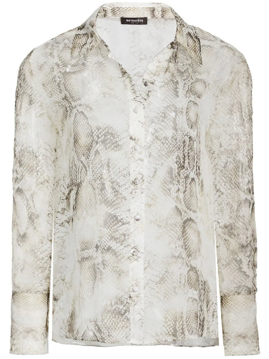 Milena Silk Snake Blouse