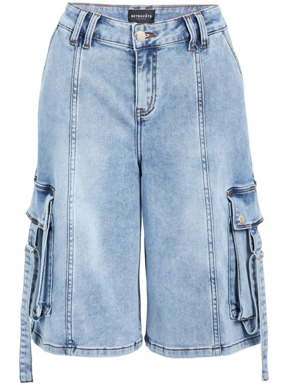 Denim Cargo Shorts