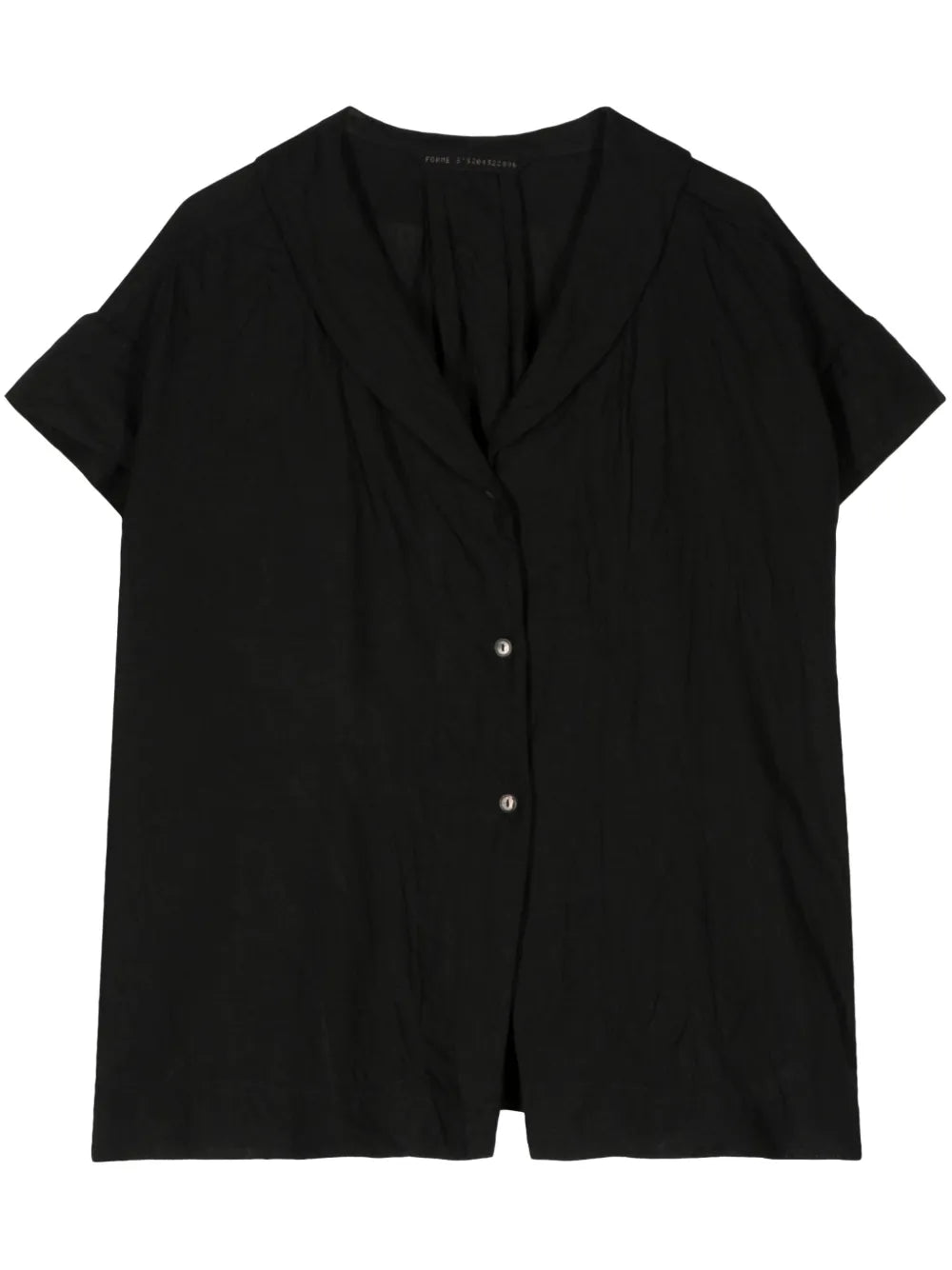 Shawl-Collar Linen Shirt
