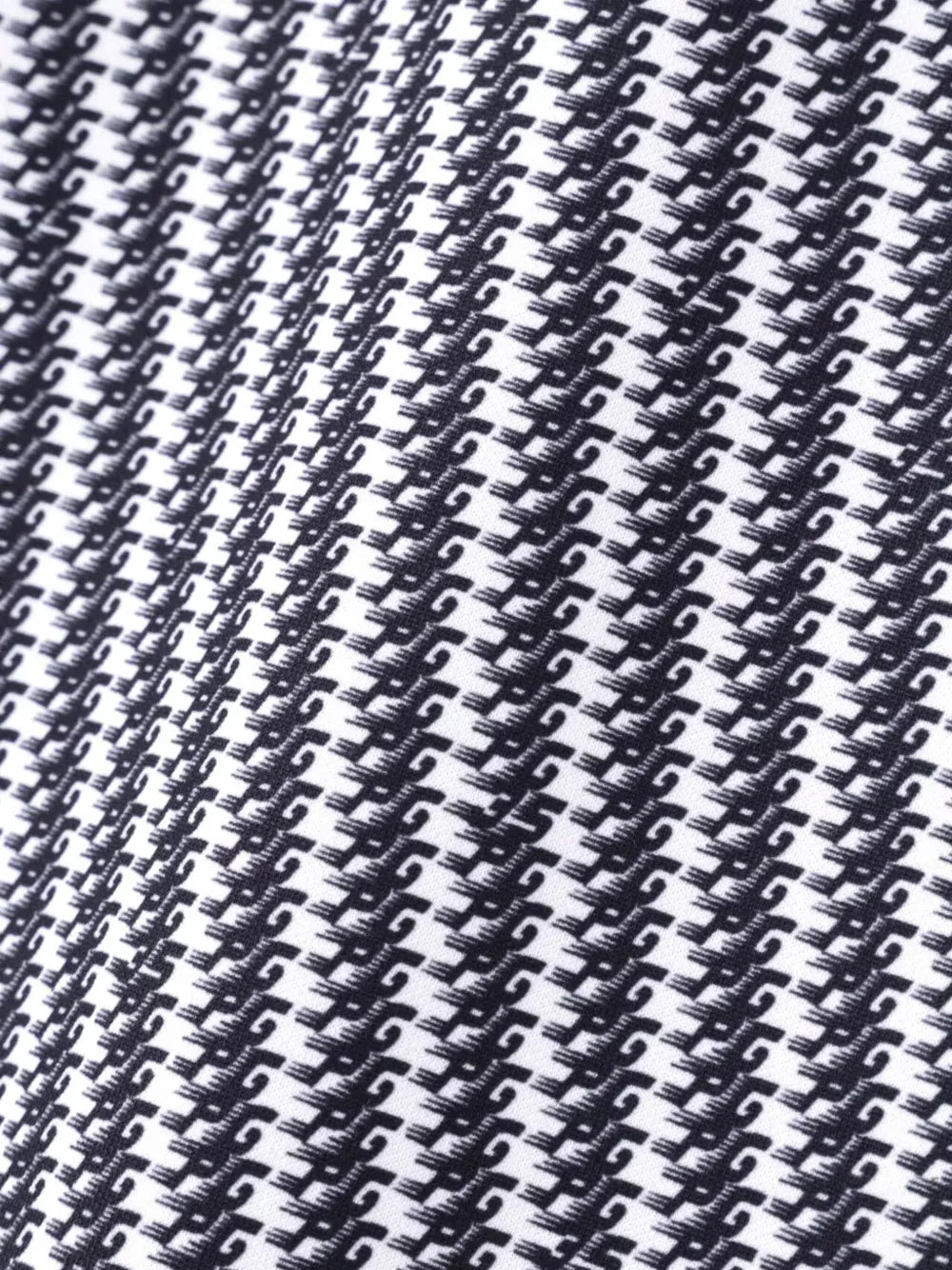 Monogram-Pattern High-Neck Top