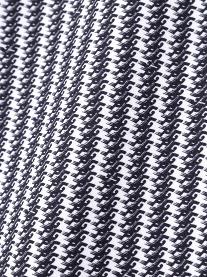 Monogram-Pattern High-Neck Top