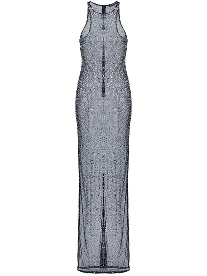 Brandy Sequin Transparent Long Dress