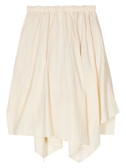 Drawstring-Waist Pleated Skirt