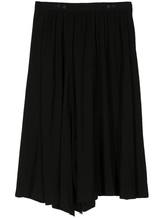 Pleated Asymmetric Skirt