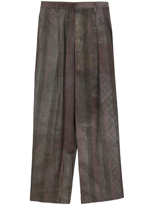 Dyed Wide-Leg Trousers