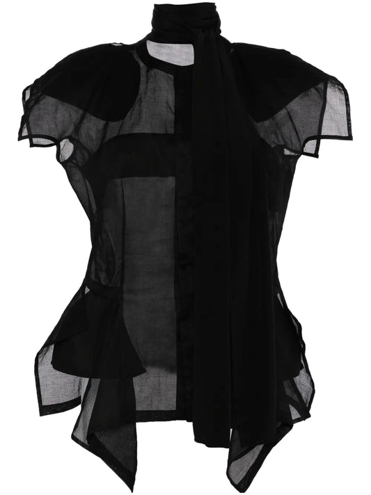 Asymmetric Silk Top