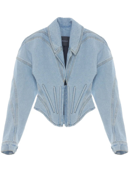 Corset-Style Denim Jacket