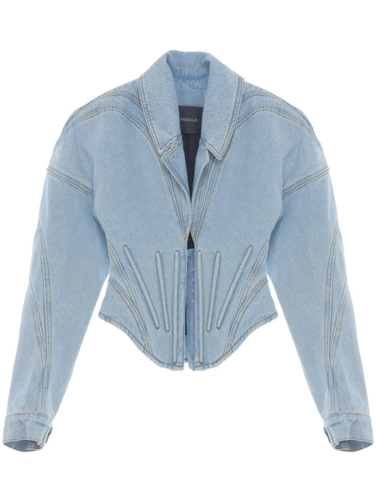 Corset-Style Denim Jacket