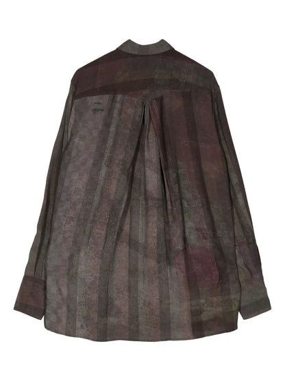 Striped Asymmetric Design Shirt