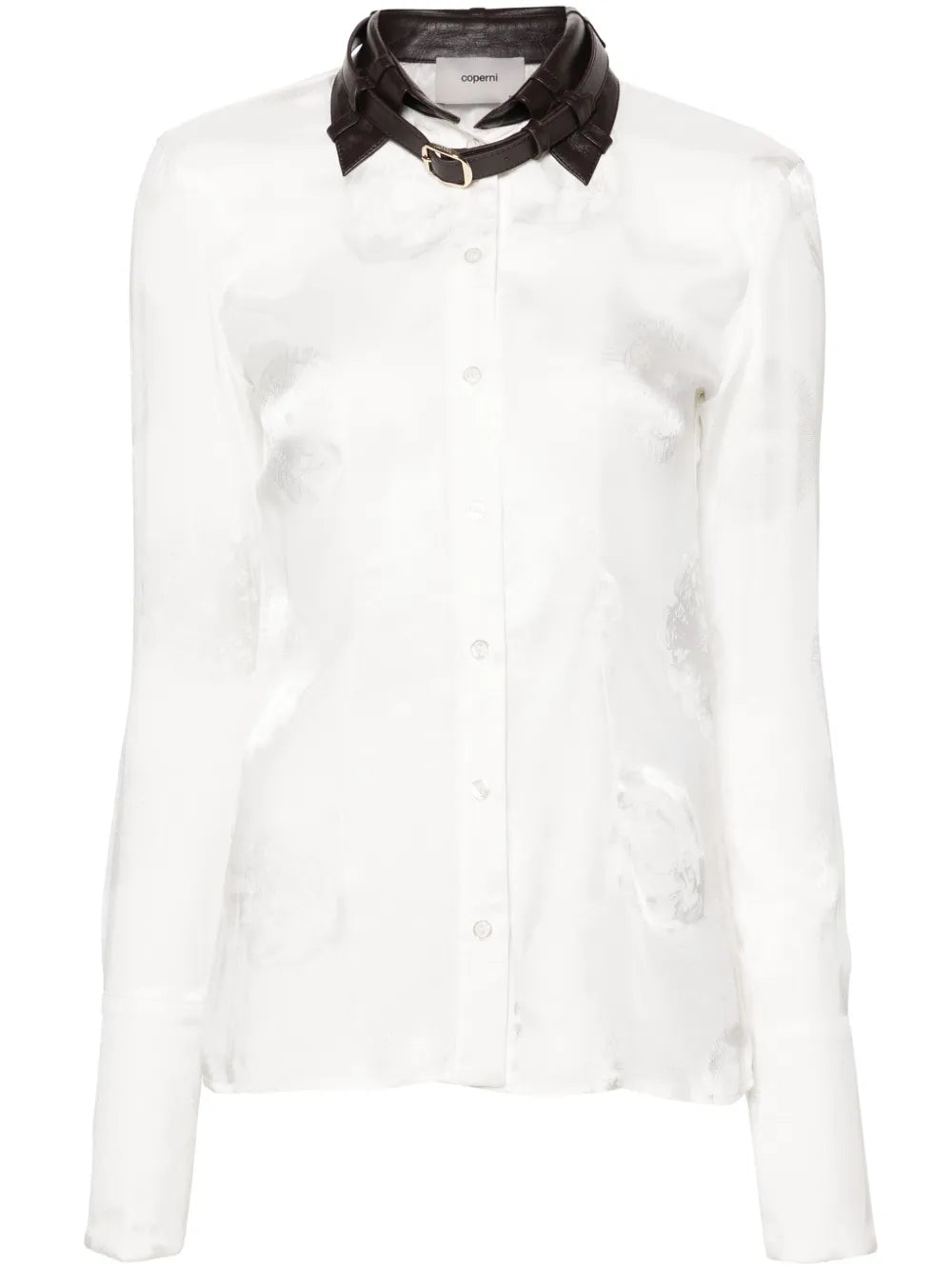 Belted-Collar Shirt