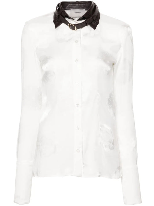 Belted-Collar Shirt