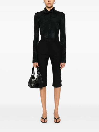 Belted-Collar Shirt