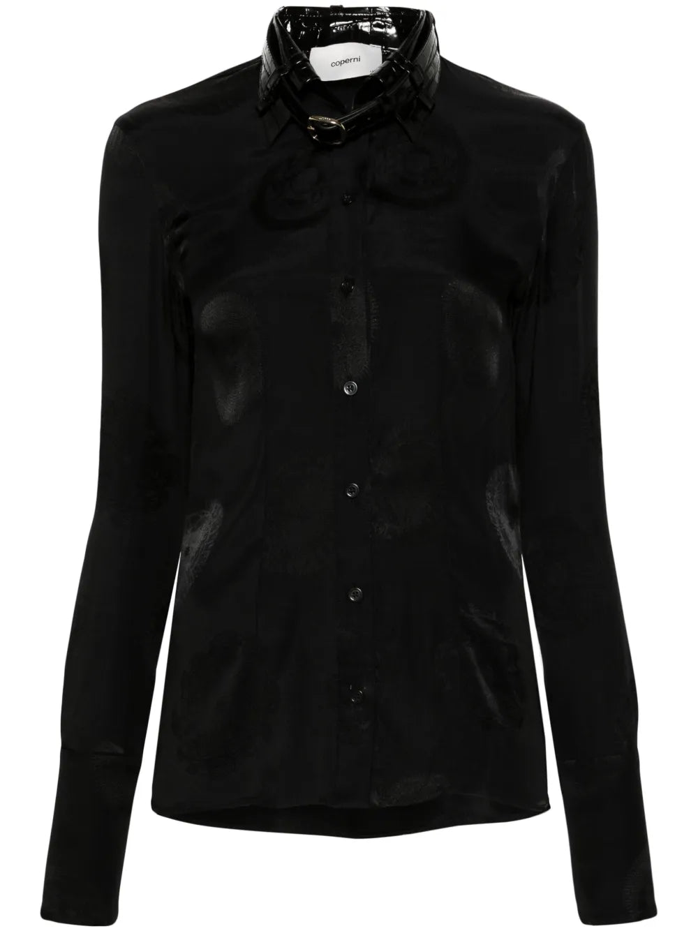 Belted-Collar Shirt