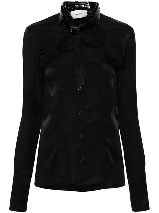 Belted-Collar Shirt
