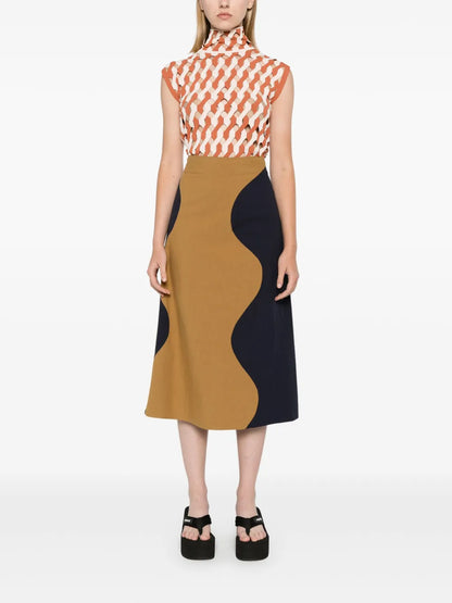 Panelled Midi Skirt
