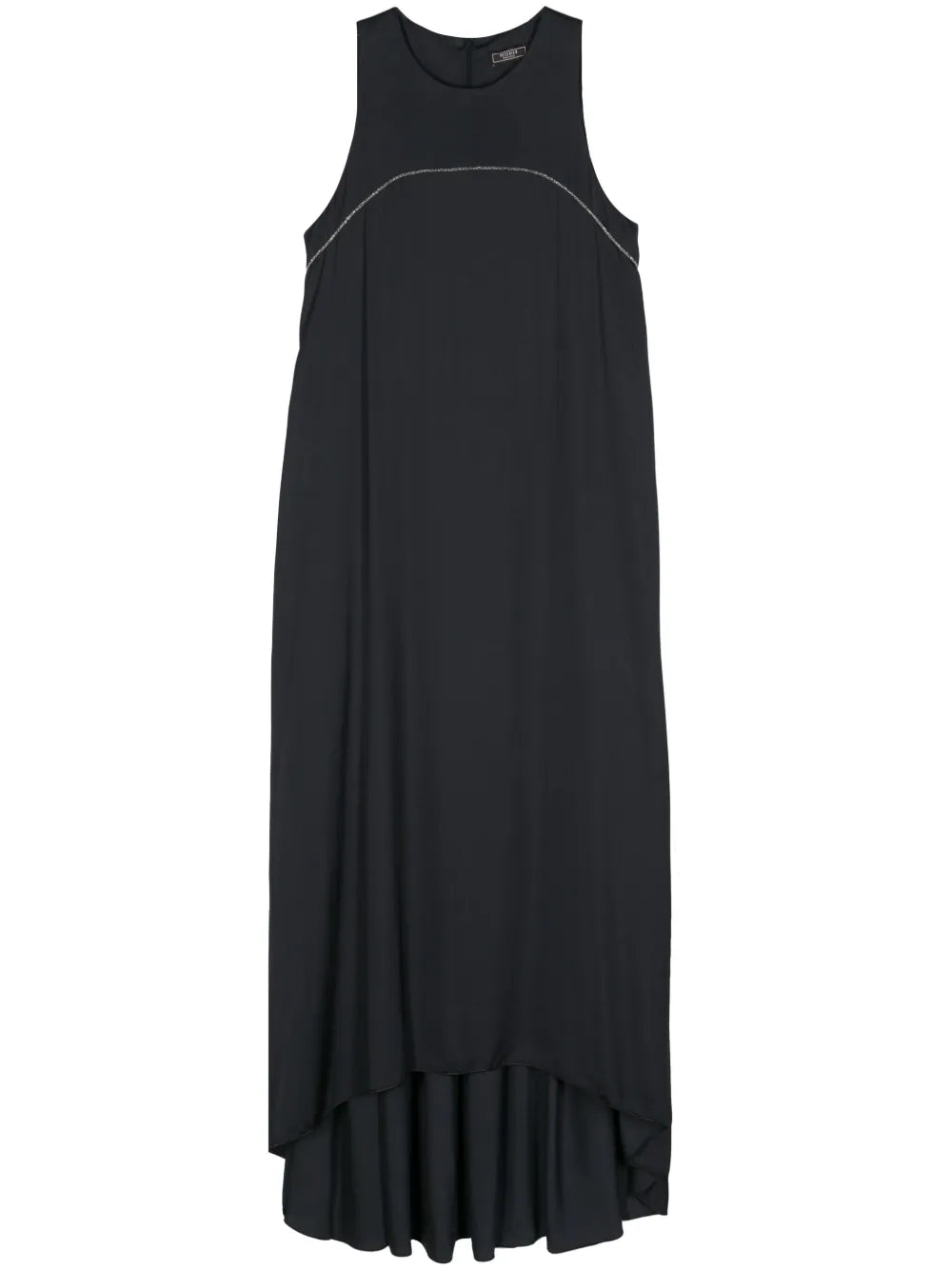 Monili-Chain Satin Maxi Dress