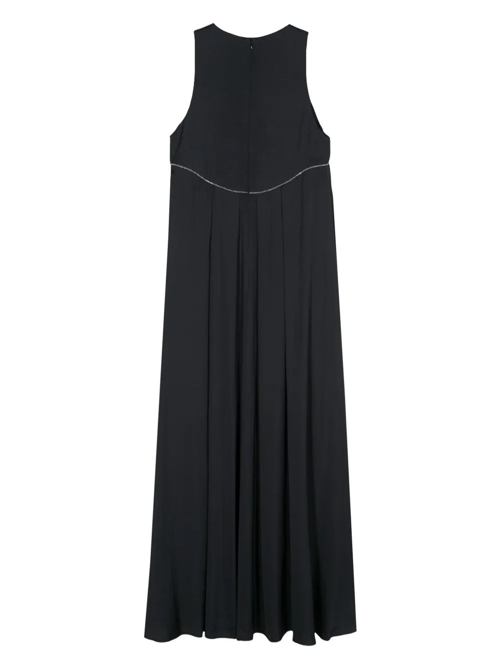 Monili-Chain Satin Maxi Dress