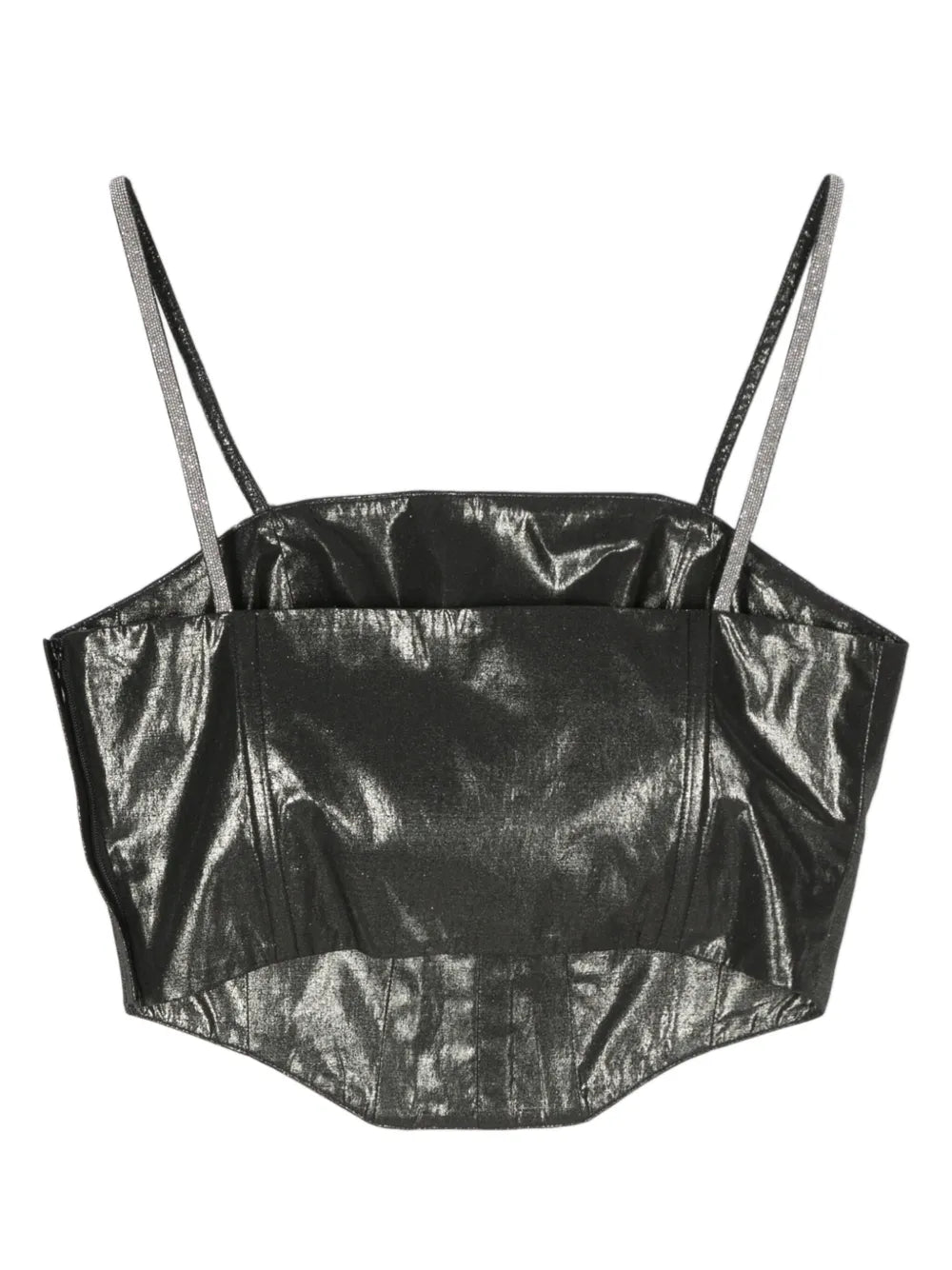 Lamé Corset Crop Top