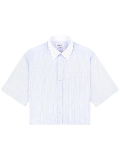 Striped Croped Cotton Shirt