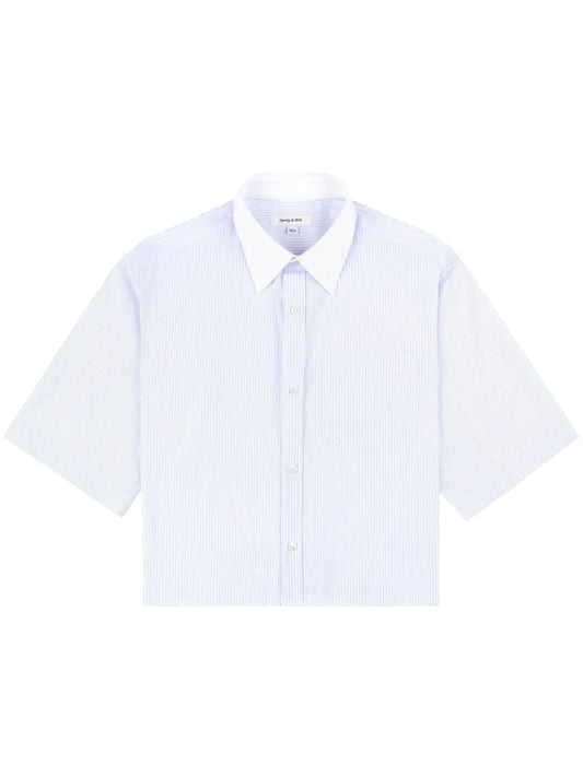 Striped Croped Cotton Shirt