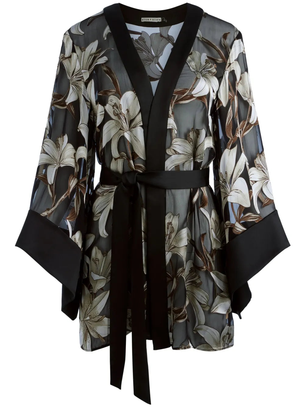 Floral-Print Cardi-Coat