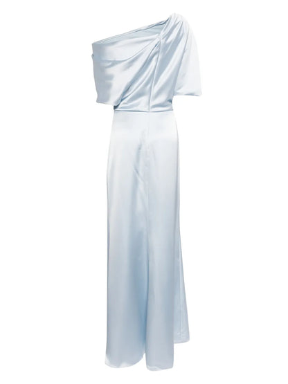 Off-Shoulder Satin Gown