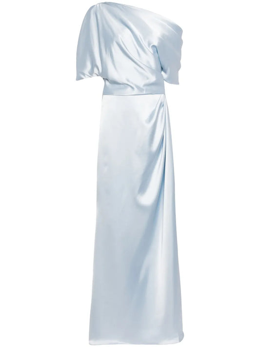 Off-Shoulder Satin Gown