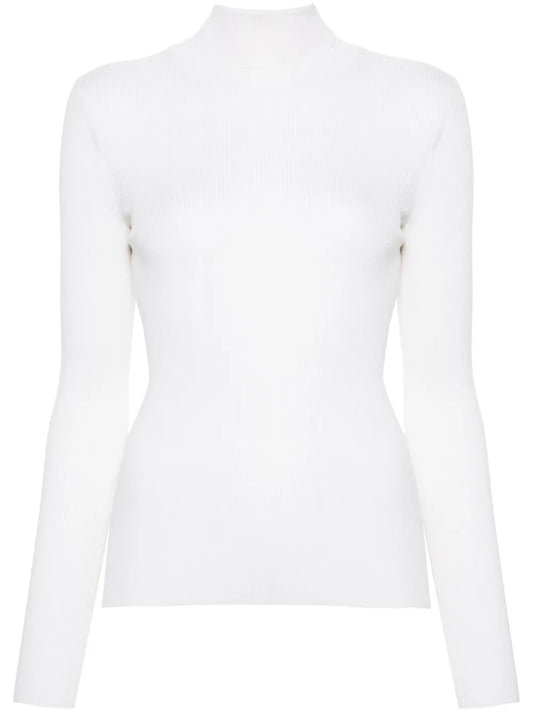 Roll-Neck Wool-Silk Sweater