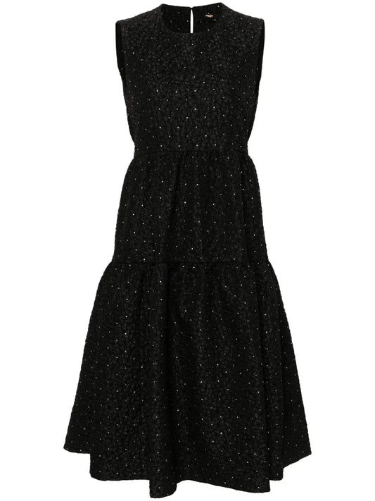 Rhinestone-Embellished Maxi Dress