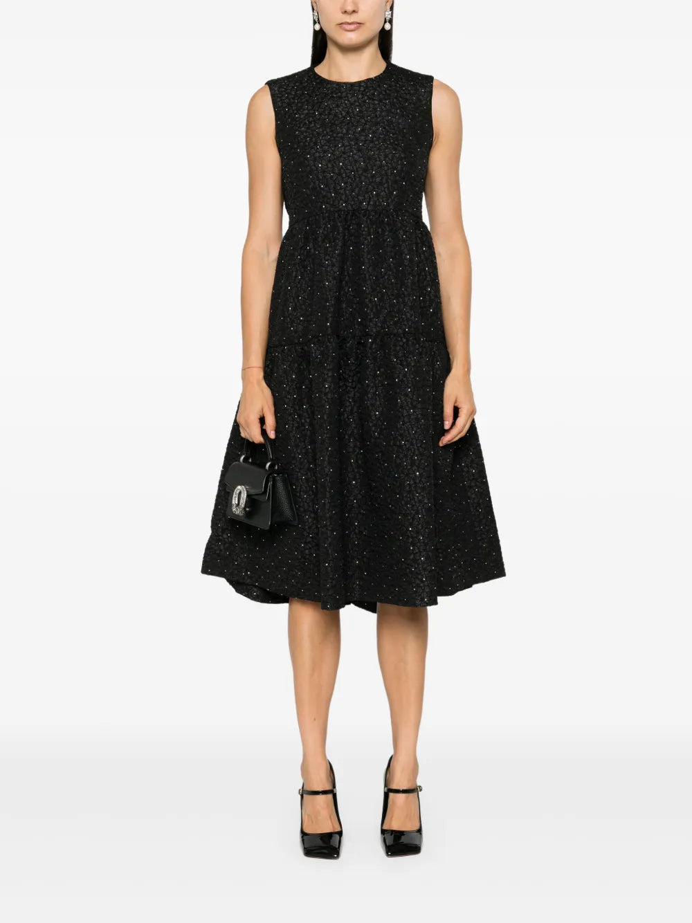 Rhinestone-Embellished Maxi Dress
