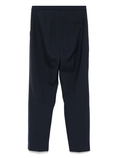 High-Waisted Slim Cropped Trousers