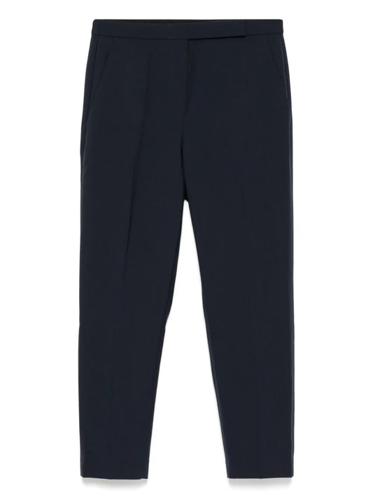 High-Waisted Slim Cropped Trousers