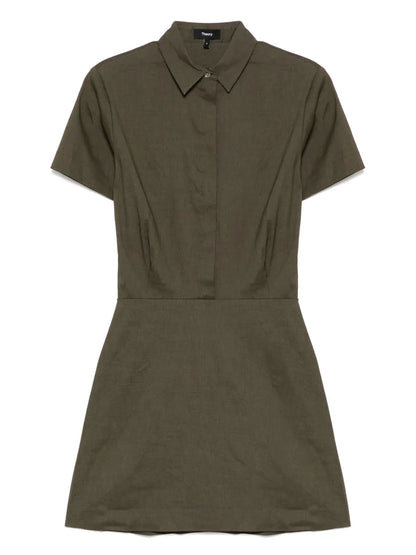 Short-Sleeved A-Line Dress