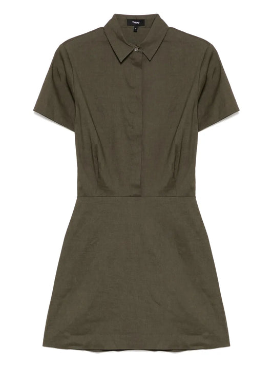 Short-Sleeved A-Line Dress