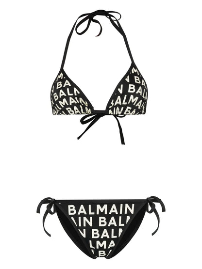 Logo-Print Bikini Set