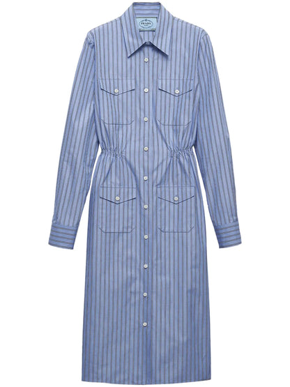 Striped Chambray Shirtdress