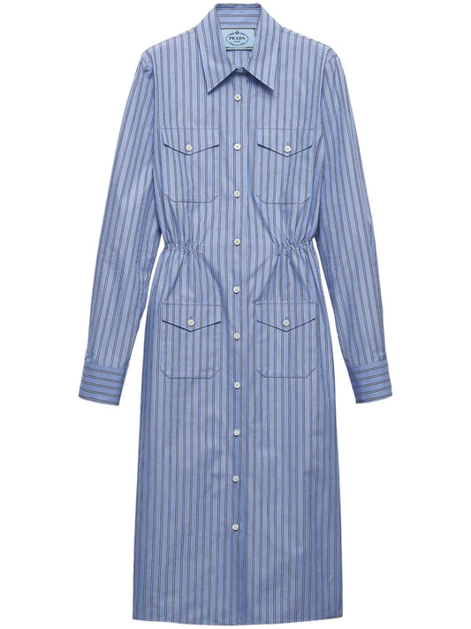 Striped Chambray Shirtdress